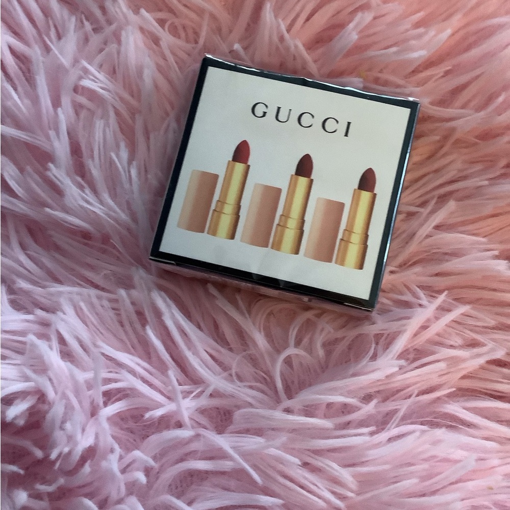 New Gucci Limited Edition Matte Lipstick Trio Red Shades Sealed